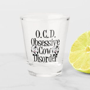 Vaso De Chupito Desorden obsesivo lindo de la vaca
