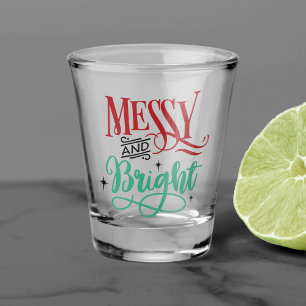 Vaso De Chupito Desordenado y brillante Divertido Navidades fest