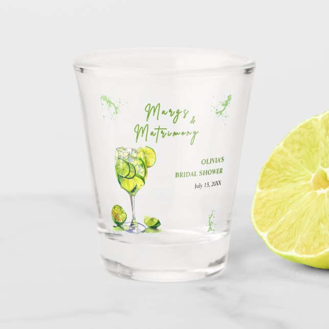 Vaso De Chupito Despedida de soltera cóctel Margs y Matrimonio (Anverso)