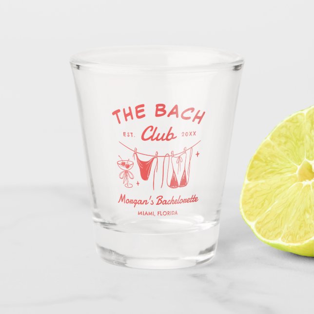 Vaso De Chupito Despedida de soltera costera caprichosa a mano (Anverso)