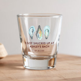Vaso De Chupito Despedida de soltera costera con acuarela de ostra