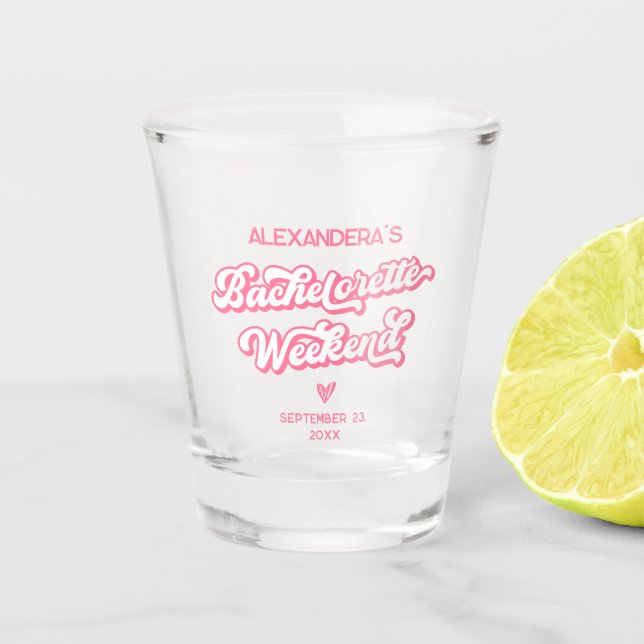 Vaso De Chupito Despedida de soltera de la Vaquera Rosa (Anverso)