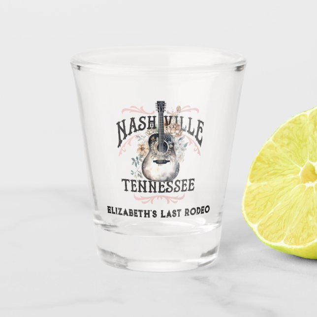 Vaso De Chupito Despedida de soltera de Nashville Último Rodeo (Anverso)