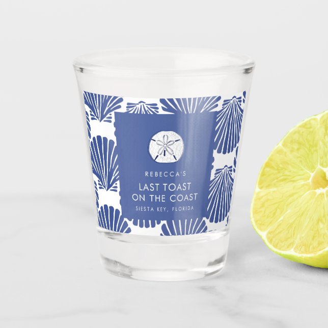 Vaso De Chupito Despedida de Soltera en la Playa Último Brindis en (Anverso)