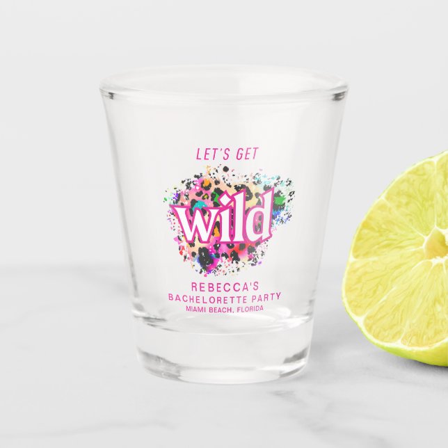 Vaso De Chupito Despedida de Soltera Guepardo Salvaje (Anverso)