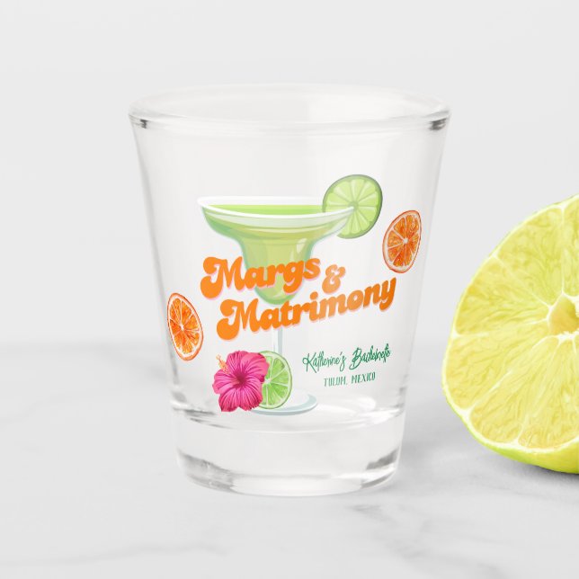 Vaso De Chupito Despedida de soltera Margs y Matrimonio  (Anverso)