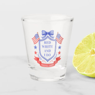 Vaso De Chupito Despedida de soltera Patriótica Roja Blanca & Me C