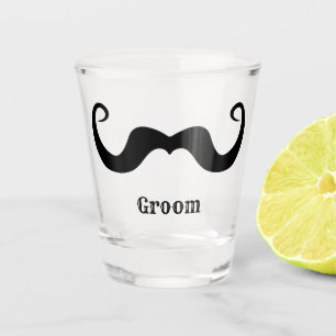 Vaso De Chupito Despedida de soltero / boda bigote rizado negro