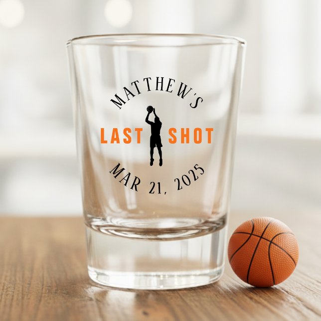 Vaso De Chupito Despedida de Soltero de Baloncesto Último Disparo (Basketball Bachelor Party Last Shot Shot Glass
)