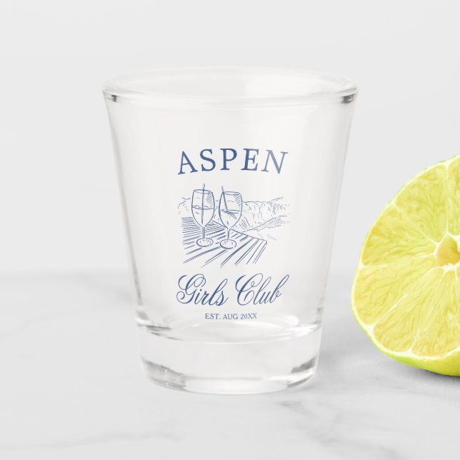 Vaso De Chupito Después de Ski Con La Novia Para Ser Fin de Semana (Anverso)