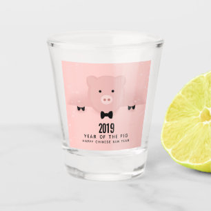 Vaso De Chupito Destrozando cerdo rosado, lindo año nuevo chino 20