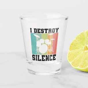 Vaso De Chupito Destruyo El Silencio Dolor Retro De Bambor Vintage