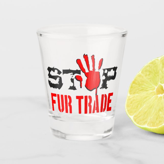 Vaso De Chupito Detener el comercio de combustibles fósiles (Anverso)