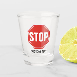 VASO DE CHUPITO DETENER RÓTULO