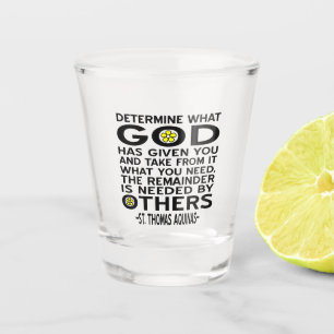 Vaso De Chupito Determina Lo Que Dios Te Ha Dado Cita De Aquin