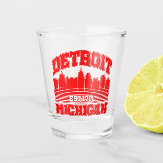 Vaso De Chupito Detroit, Michigan (Anverso)