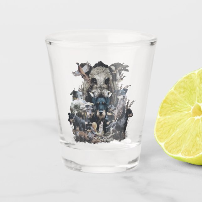 Vaso De Chupito Deutscher Jagdterrier (Anverso)