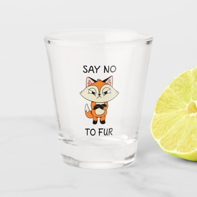 Vaso De Chupito Di no a Fur - Sad Fox (Anverso)