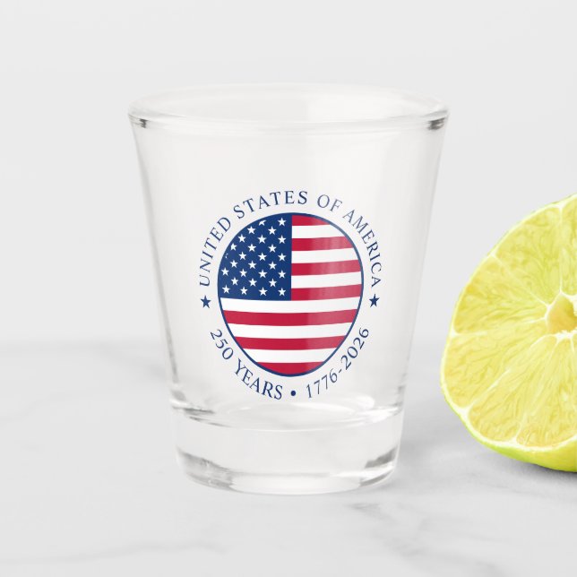 Vaso De Chupito Día de la Independencia de EE. UU. 4 de julio 250  (Anverso)