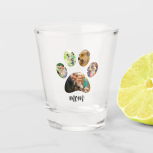 Vaso De Chupito Día de la Madre Perro mamá collage de fotos de i