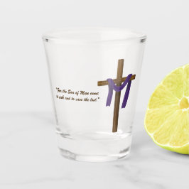 Vaso De Chupito Día de la Resurrección de la Violeta Púrpura de la