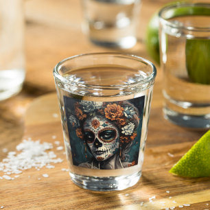 Vaso De Chupito Dia de los muertos pintados