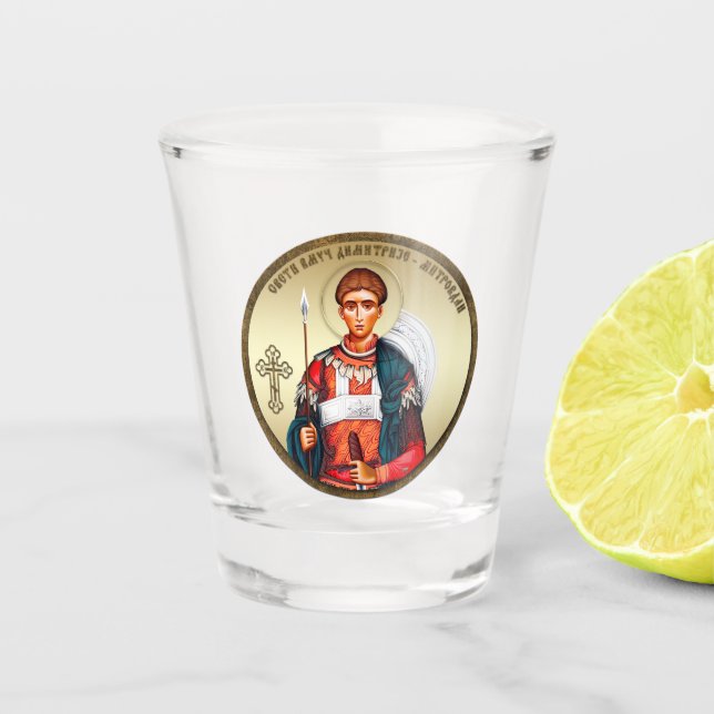 Vaso De Chupito Día de San Demetrio Mitrovdan (Anverso)