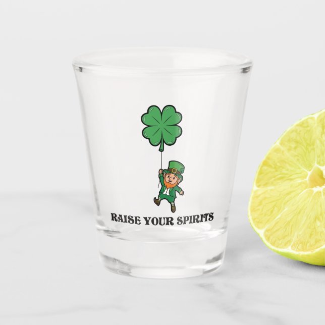 Vaso De Chupito Día de San Patricio Eleva tus Espíritus (Anverso)