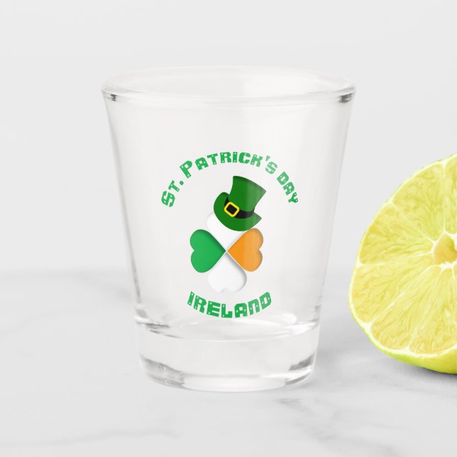 Vaso De Chupito Día de San Patricio Irlandés personalizado (Anverso)