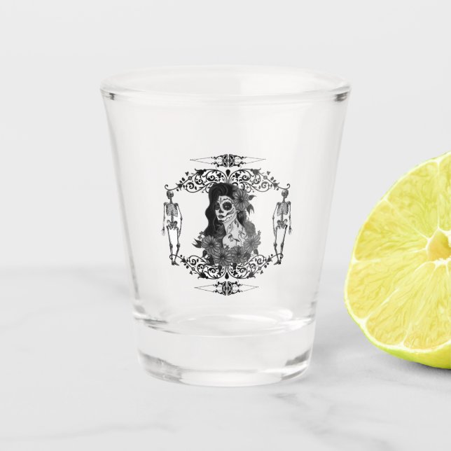 Vaso De Chupito Día del arte gótico muerto por Renee Lavoie (Anverso)