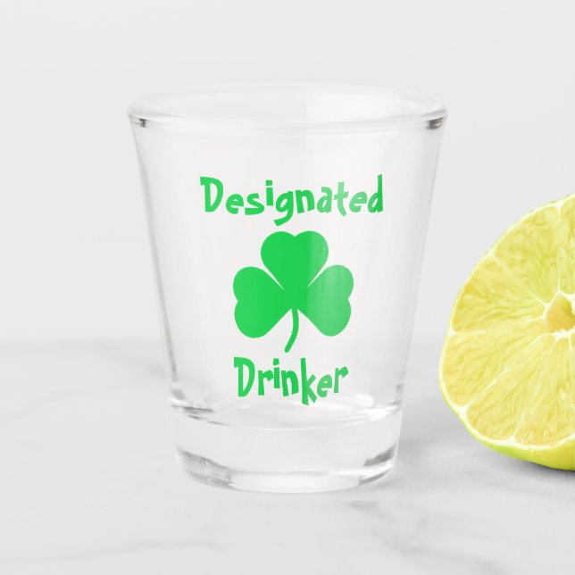 Vaso De Chupito Día del Bebidor Designado San Patricio (Anverso)