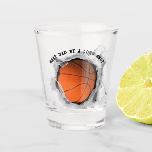 Vaso De Chupito Día del Padre Baloncesto Papá (Anverso)
