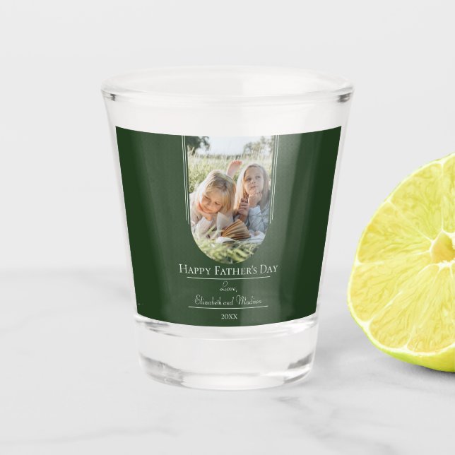 Vaso De Chupito Día del padre de la foto moderna en arco | Verde e (Anverso)