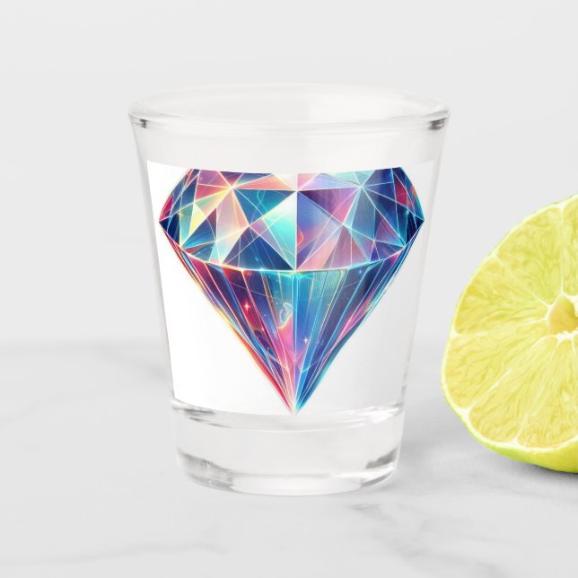 Vaso De Chupito Diamante multicolor (Anverso)