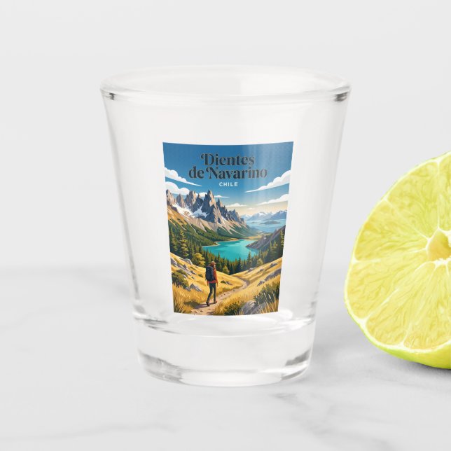 Vaso De Chupito Dientes de Navarino Chile (Anverso)