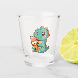Vaso De Chupito Dino de comer helado lindo