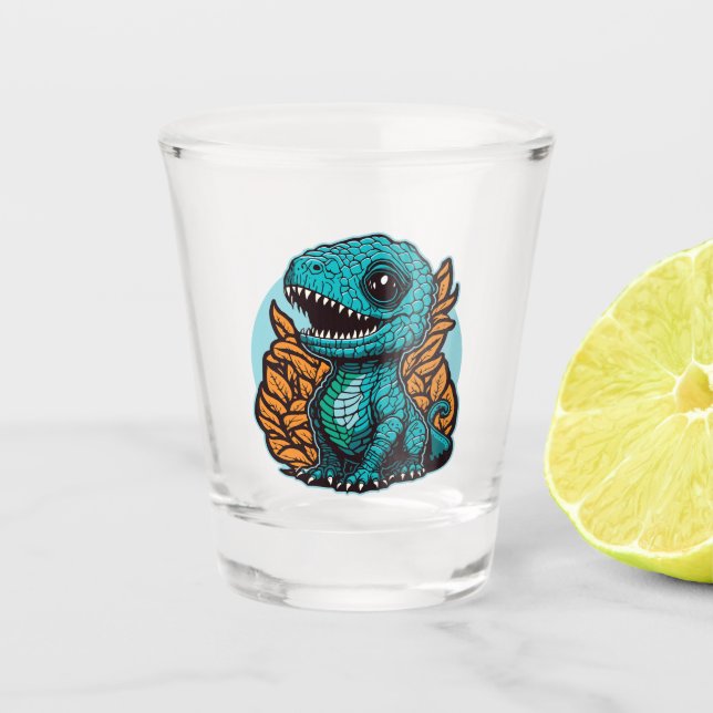 Vaso De Chupito Dinosaurio de bebé lindo (Anverso)