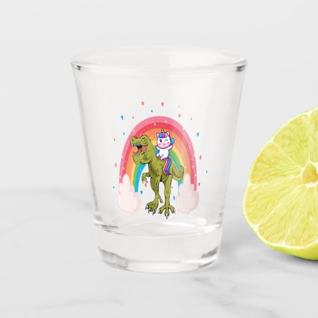 Vaso De Chupito Dinosaurio de Unicornio (Anverso)