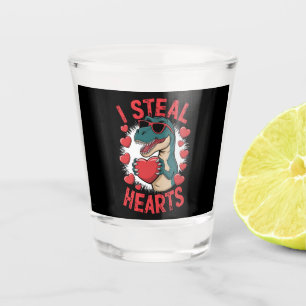 Vaso De Chupito Dinosaurio del Día de San Valentín Roba Corazones