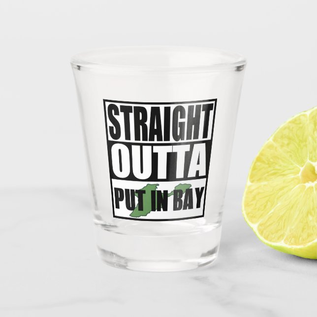 Vaso De Chupito Directamente Salidas Poner En La Bahía (Anverso)