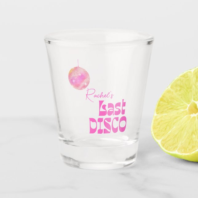 Vaso De Chupito Disco Ball Bachelorette Shot Glass Pink (Anverso)