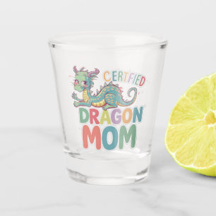 Vaso De Chupito Diseño colorido de mamá dragón certificada