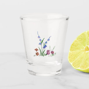 Vaso De Chupito diseño de arte de vidrio grabado