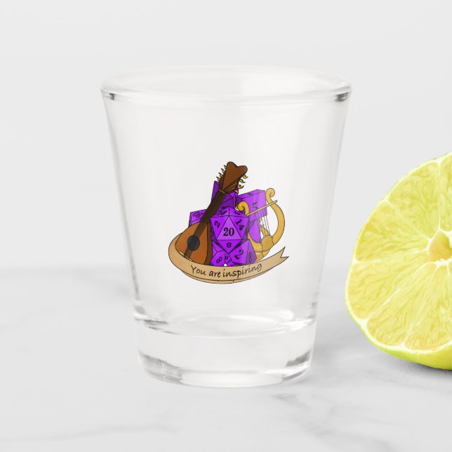 Vaso De Chupito Diseño de Bard Dice (Anverso)