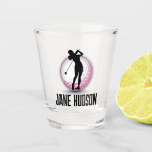 Vaso De Chupito Diseño de bolas minimalistas Golfer-Pink