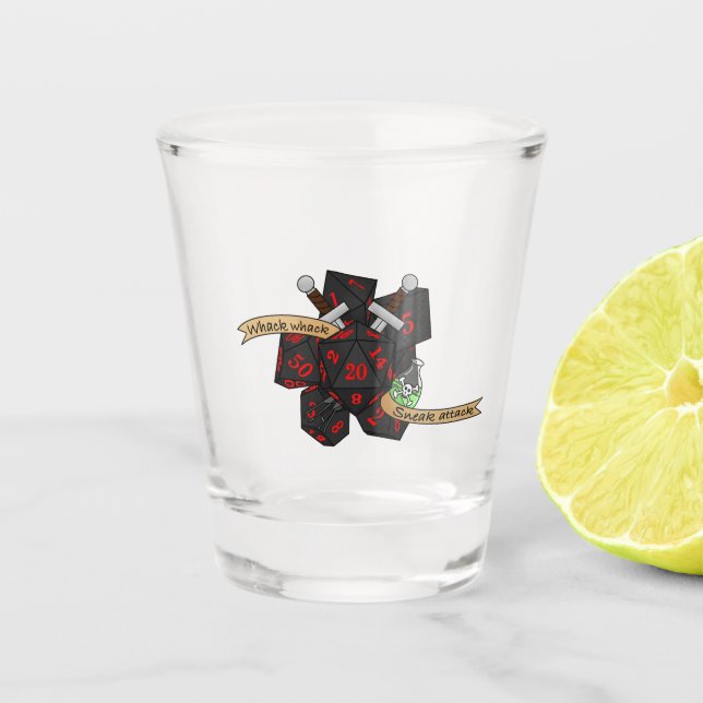 Vaso De Chupito Diseño de dados de moda (Anverso)