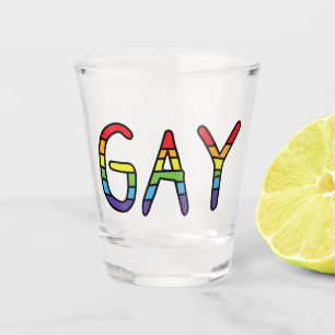 Vaso De Chupito Diseño de Doodle Gay