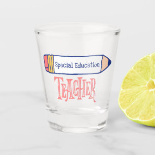 Vaso De Chupito Diseño de lápiz para profesores de educación espec