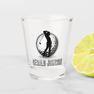 Vaso De Chupito Diseño de monograma de golf para hombres minimalis
