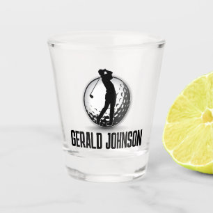Vaso De Chupito Diseño de monograma de golf para hombres minimalis